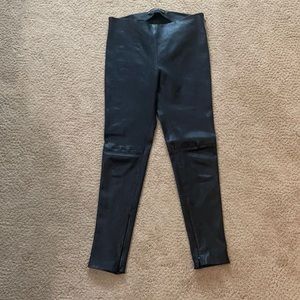 BALENCIAGA Lamb Leather Skinny Leg Pants
